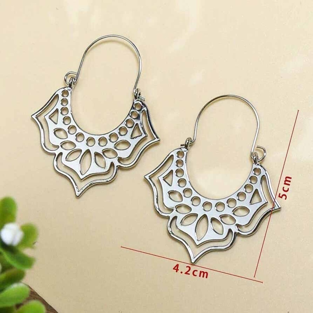 Any 3/$25! Silver Lacy Openwork Boho Earrings - Picture 4 of 6